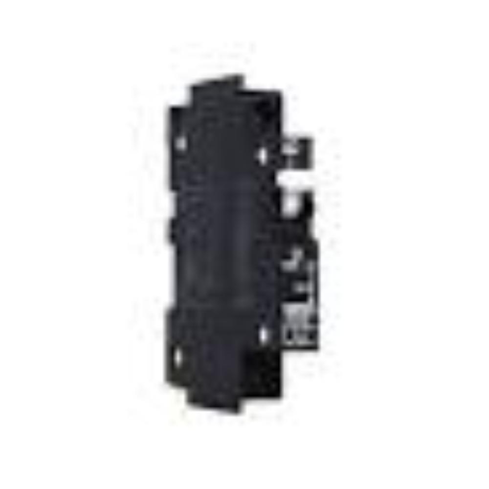 CBI 25A 1P MCB 6KA - MINI RAIL BLACK 1 MOD 26MM CURVE 2 WHITE HANDLE