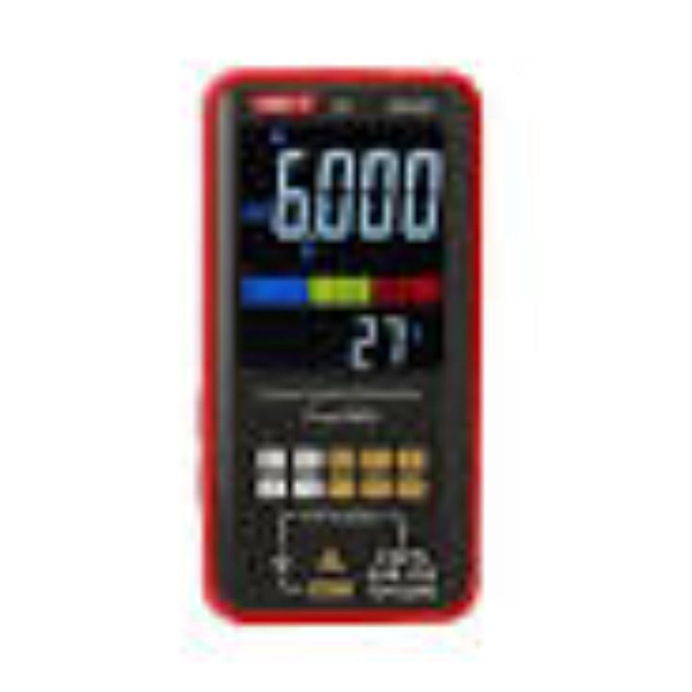 UNI-T SMART DIGITAL MULTIMETER 600VAC/1000VDC (RESIST 60MΩ) CAT III 600V C/W BAG + TEMP 40-1000° + PROBES + FLASH LIGHT + DIO TEST + NCV