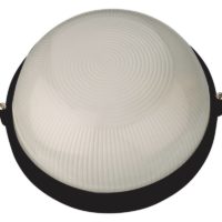 STL BULKHEAD ROUND OPAL 245MMØ (BLK) (1XE27 REQ) (B9/L)