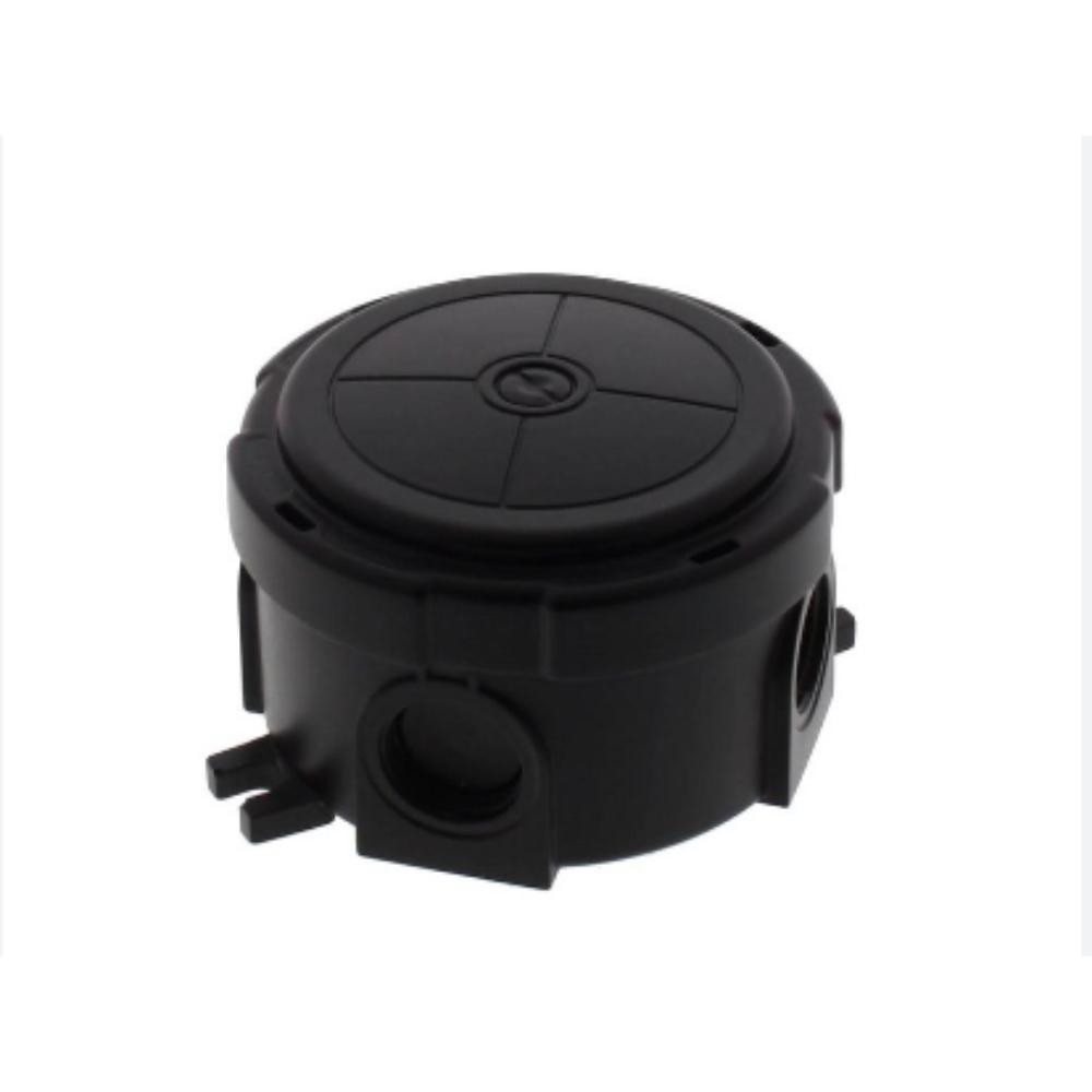 WISKA PVC ROUND HOUSING COMBI 304 82*57MM BLACK IP66 (ENCLOSURE)