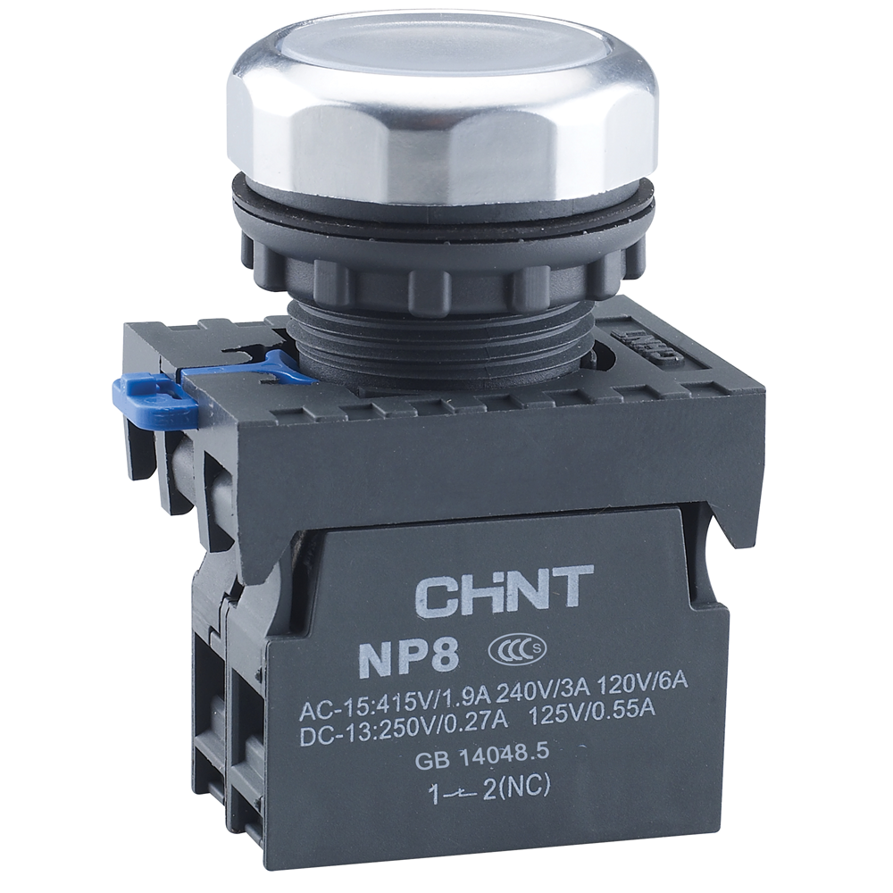 CHINT PUSHBUTTON ILLUMINATED YELLOW 1NO 110-230V (IP65) (667321)