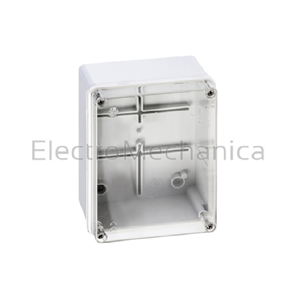 SCAME PVC HOUSING 150*110*70MM GREY+CLEAR LID IP56 (ENCLOSURE)