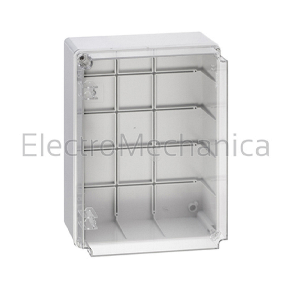 SCAME PVC HOUSING 300*220*120MM GREY+CLEAR LID IP56 (ENCLOSURE)