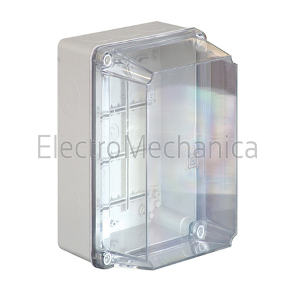 SCAME PVC HOUSING DEEP 450*370*180MM GREY+CLEAR LID IP56 (ENCLOSURE)