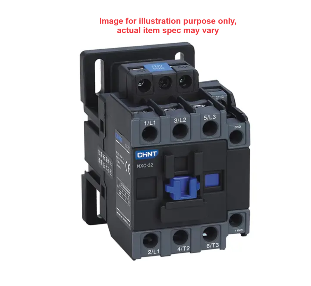 CHINT CONTACTOR 100A 3P 3NO MAIN +1NO+1NC AUX 415V 45KW