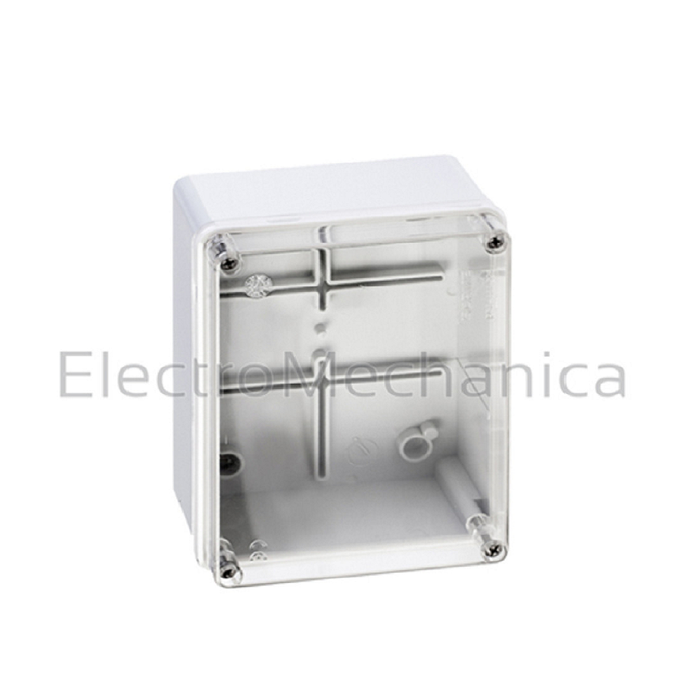 SCAME PVC HOUSING 190*140*70MM GREY+CLEAR LID IP56 (ENCLOSURE)