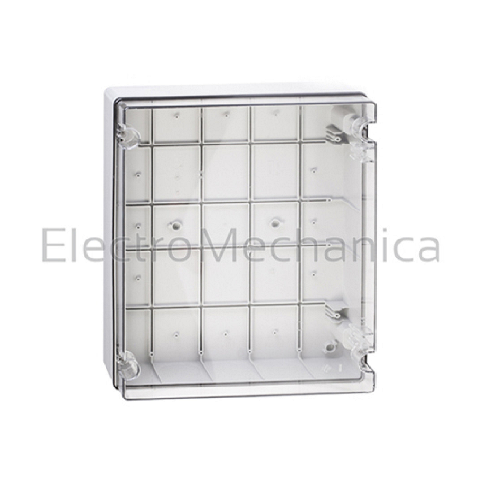 SCAME PVC HOUSING 380*300*120MM GREY+CLEAR LID IP56 (ENCLOSURE)