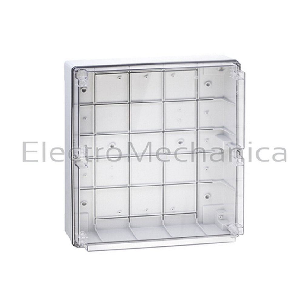 SCAME PVC HOUSING 450*370*130MM GREY+CLEAR LID IP56 (ENCLOSURE)