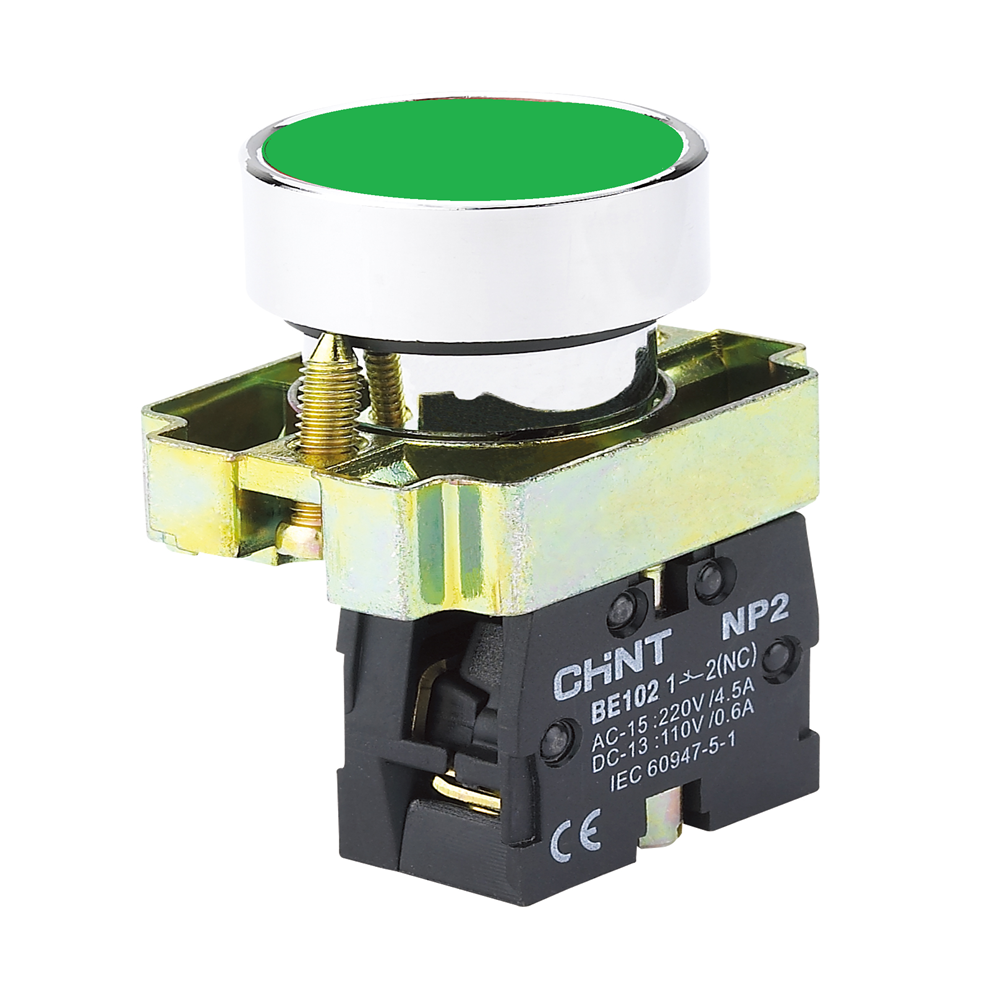 CHINT METAL PUSHBUTTON GREEN+1NO CONTACT (COMPLETE) (574842)