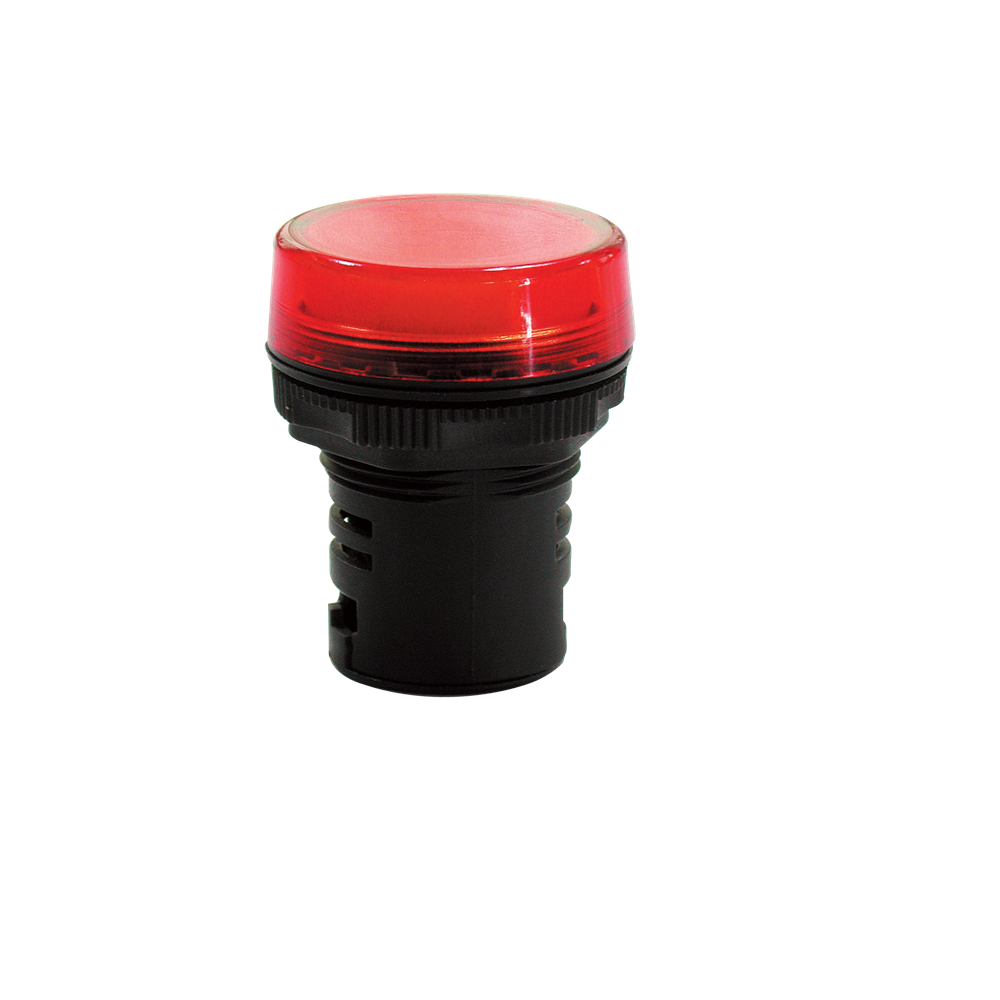CHINT LED PILOT LIGHT 240VAC 22MMØ RED (FLAT HEAD TOP) (593414)