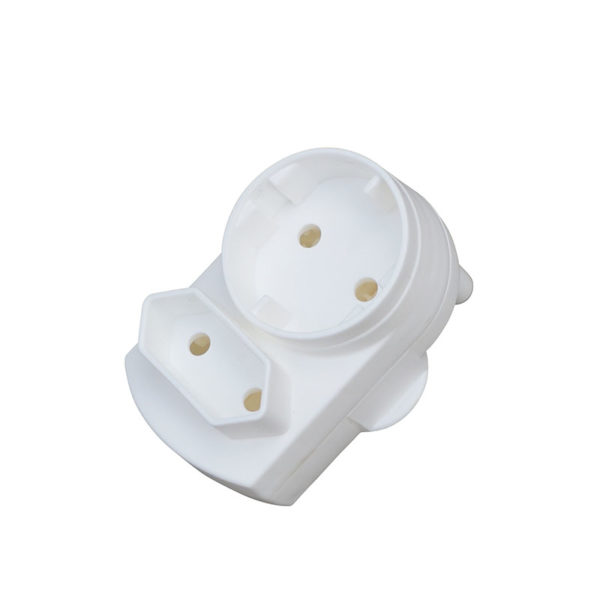 AUS WALL PLUG ADAPTOR 1X5A 2PIN + 1X5A SCHUKO R-18