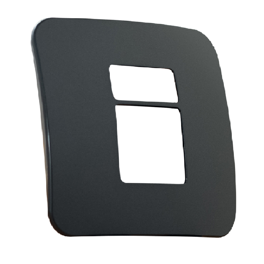 VETI 1 - 2 MODULE (1xS 1xL) COVER PLATE VERT BRONZE/BLACK