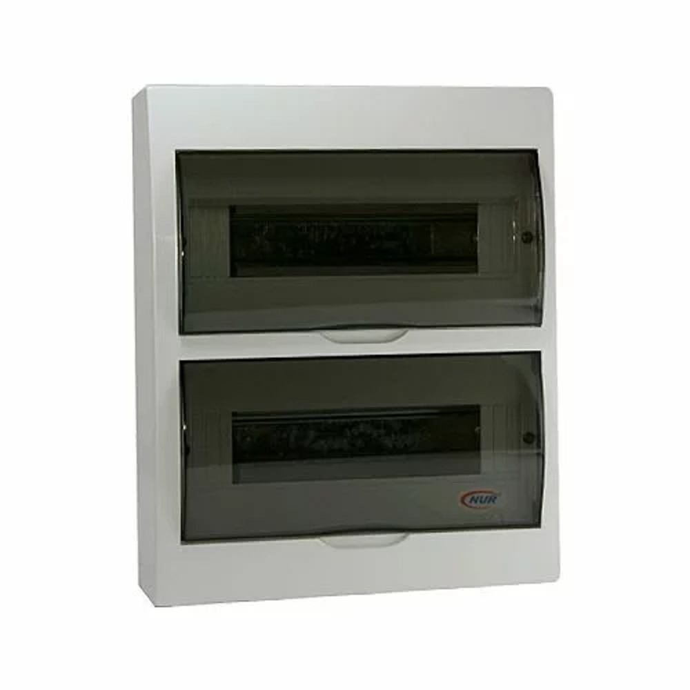 TOSUN DB 24 WAY SURFACE PVC DIN RAIL TINTED FLAP IP44/55 [UNI] (DB-TSD2-MG-24S)