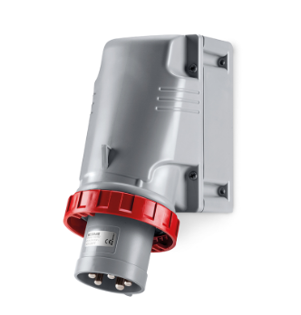 SCAME CEE 63A 5PIN APPLIANCE INLET SURFACE MOUNT ENCLOSED IP66