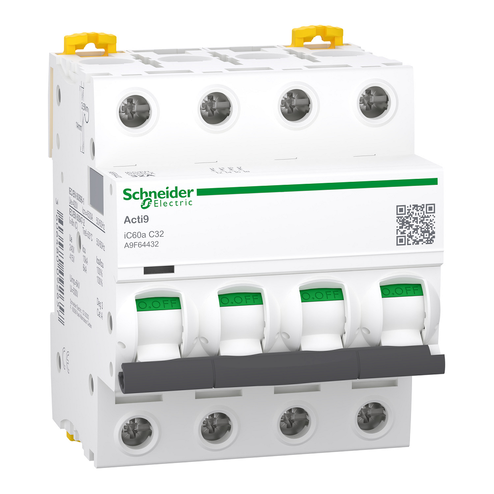 SCHNEIDER 32A 4P MCB 6KA C-CURVE