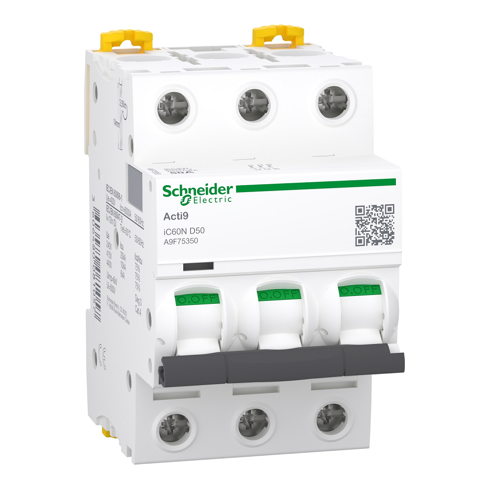 SCHNEIDER 50A 3P D MCB 6KA