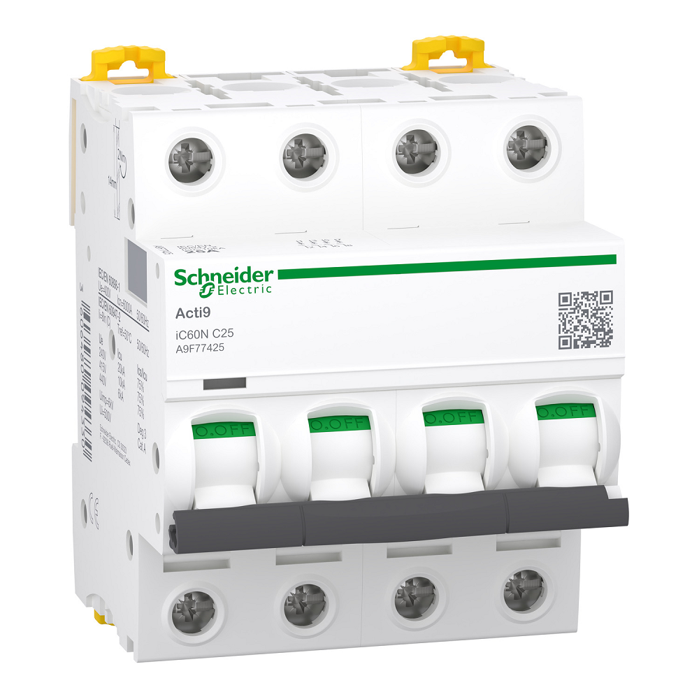 SCHNEIDER 25A 4P MCB 10KA C-CURVE