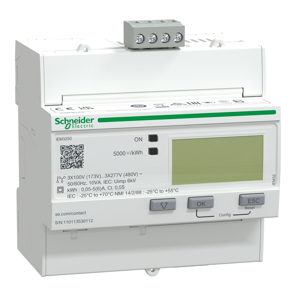 SCHNEIDER KWH METER 3PH+N 1A/5A CT OPERATED DIN MOUNT