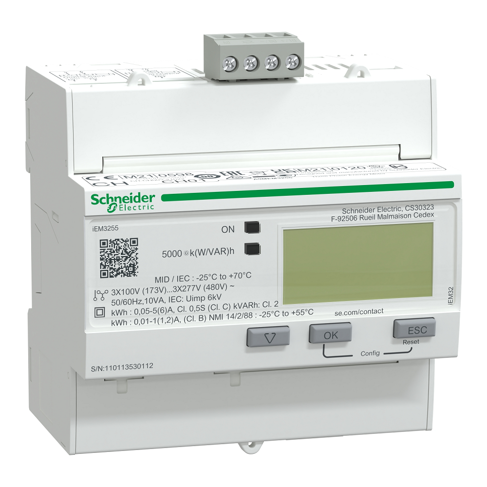SCHNEIDER KWH METER 3PH+N 125A DIN MOUNT