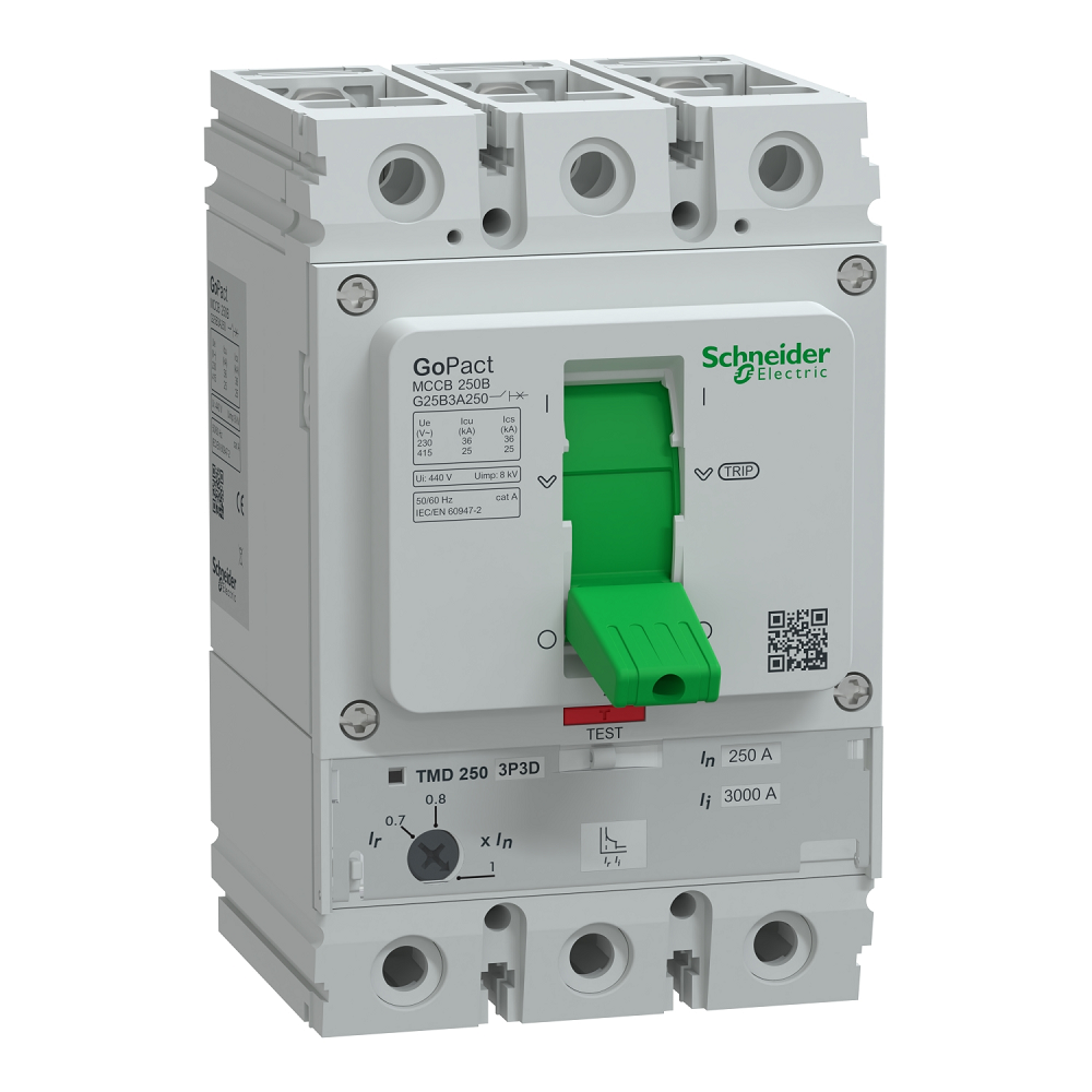 SCHNEIDER GOMCCB 250B 3P3D 250A ADJ 25kA