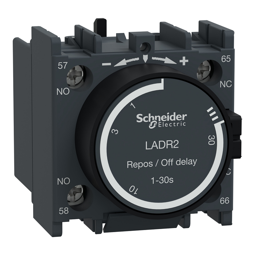 SCHNEIDER TIME DELAY AUX CONTACT BLOCK 1-30SEC 1NC + 1NO