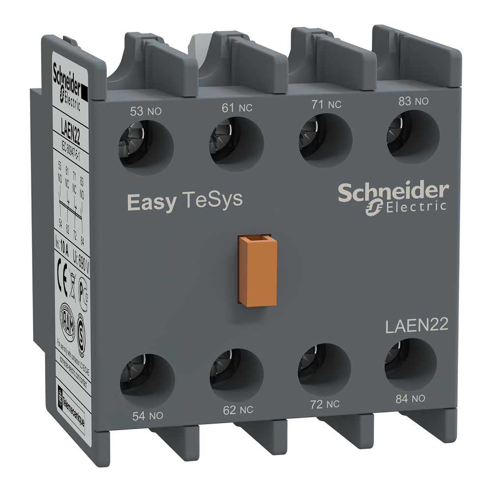 SCHNEIDER TVS AUX FRONT CONTACT 2NO+2NC