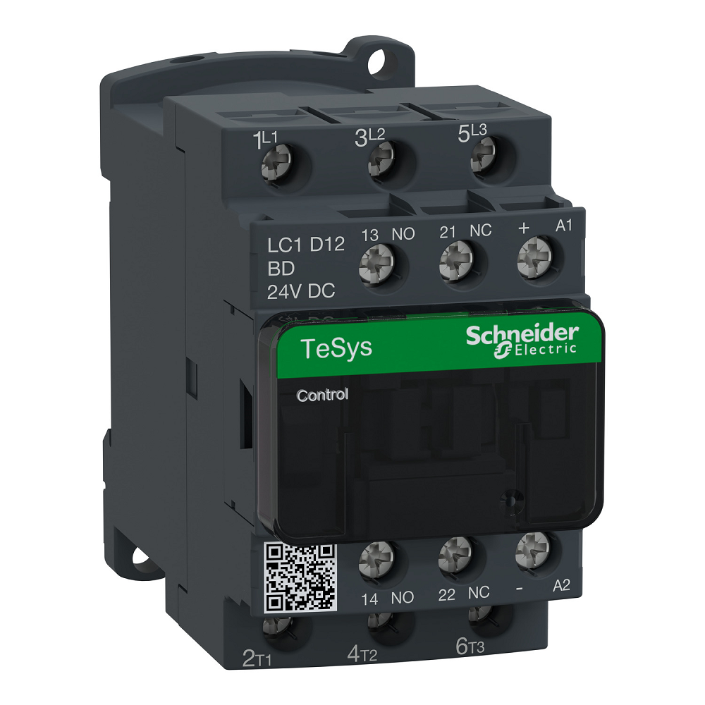 SCHNEIDER TELE CONTACTOR 12A 3P AC3 5.5KW 24VAC COIL