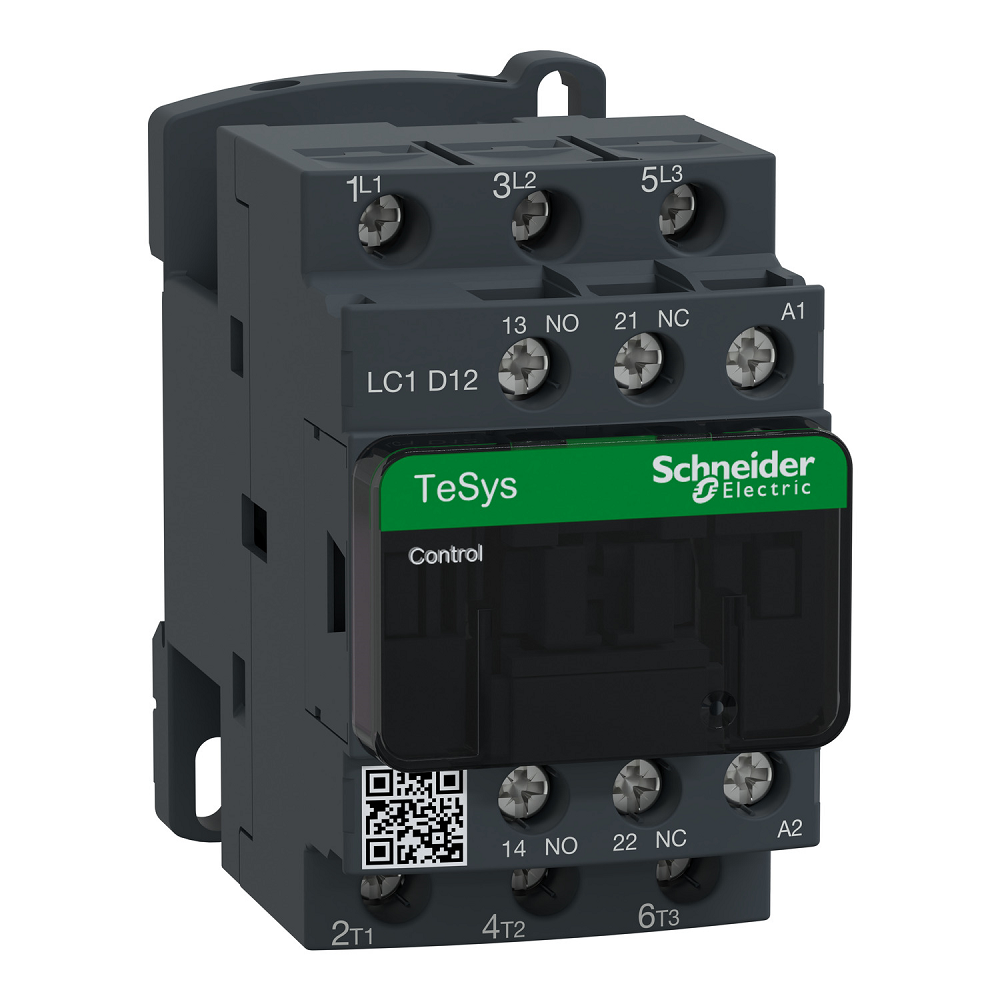 SCHNEIDER TELE CONTACTOR 12A 3P AC3 5.5KW 230VAC COIL (LC1D12P7)