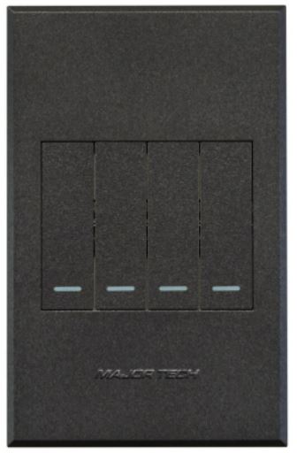VETI 3 - 4 LEVER 2 WAY SWITCH 4X2 GRAPHITE (100MM x 50MM) (COMPLETE)