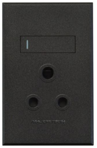 VETI 3 - SINGLE VERTICAL SSO 1 X 16A RSA 4X2 GRAPHITE