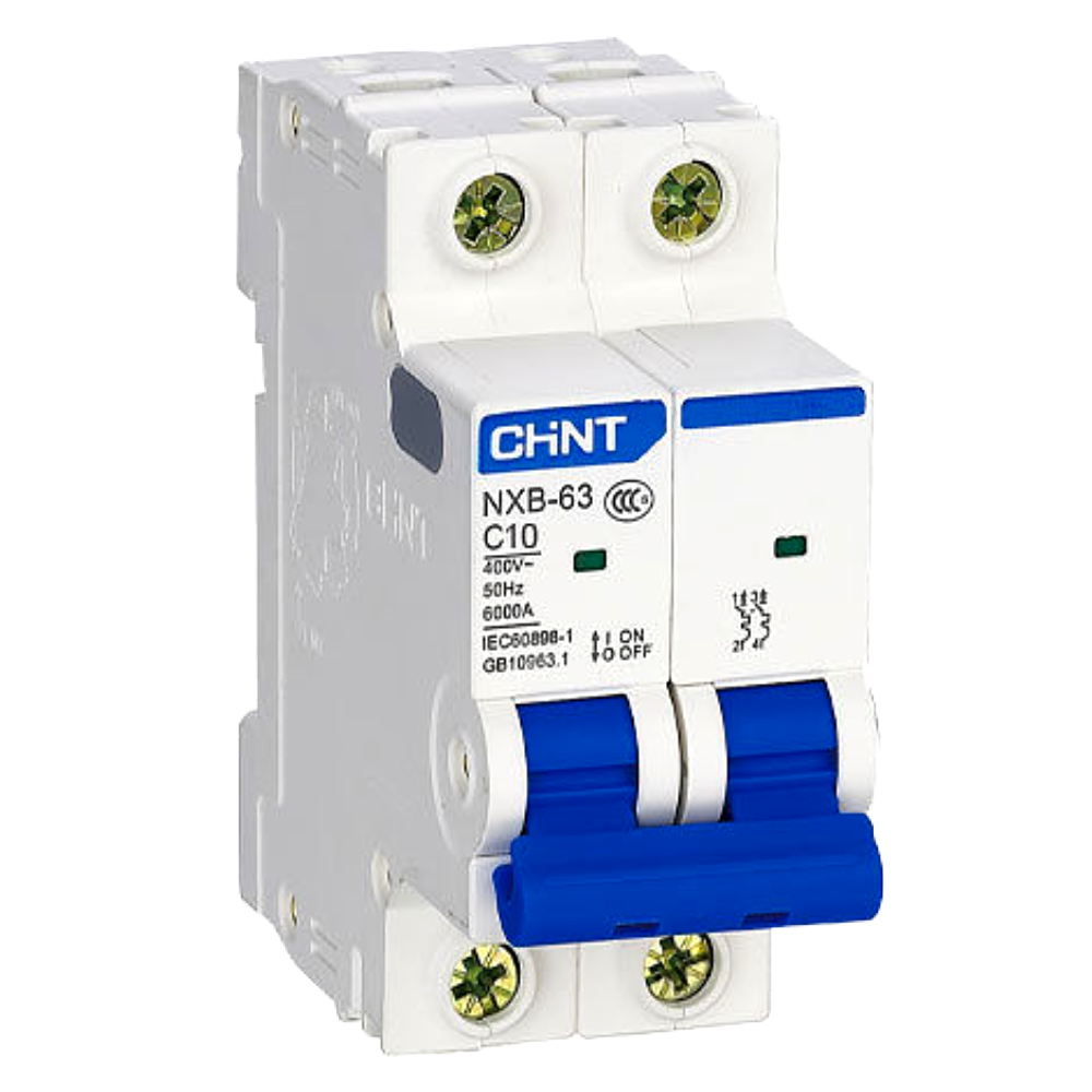 [NEW] CHINT 63A 2P CIRCUIT BREAKER C-CURVE 6KA (480187)