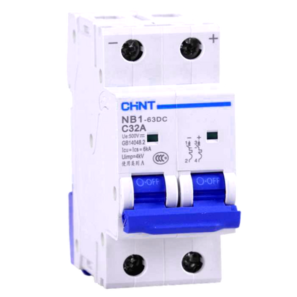 CHINT PV DC 16A 2P CIRCUIT BREAKER DC500V 6KA (182720)