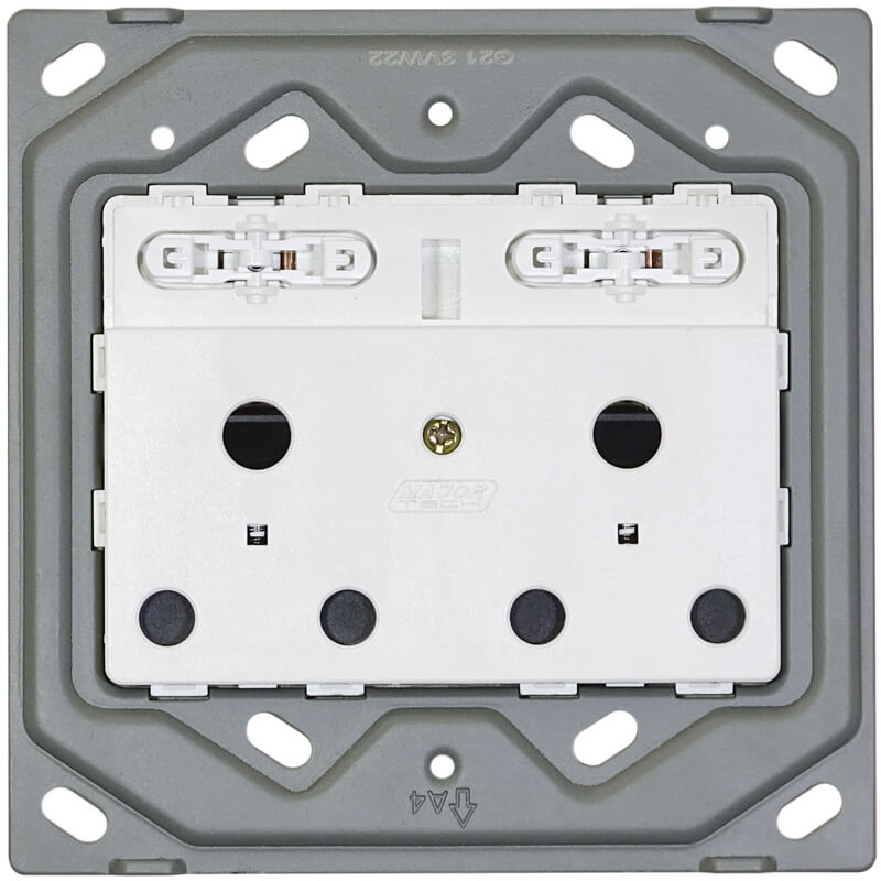 VETI 3 - DOUBLE SSO 2 X RSA SOCKET 4X4 (NO COVER)