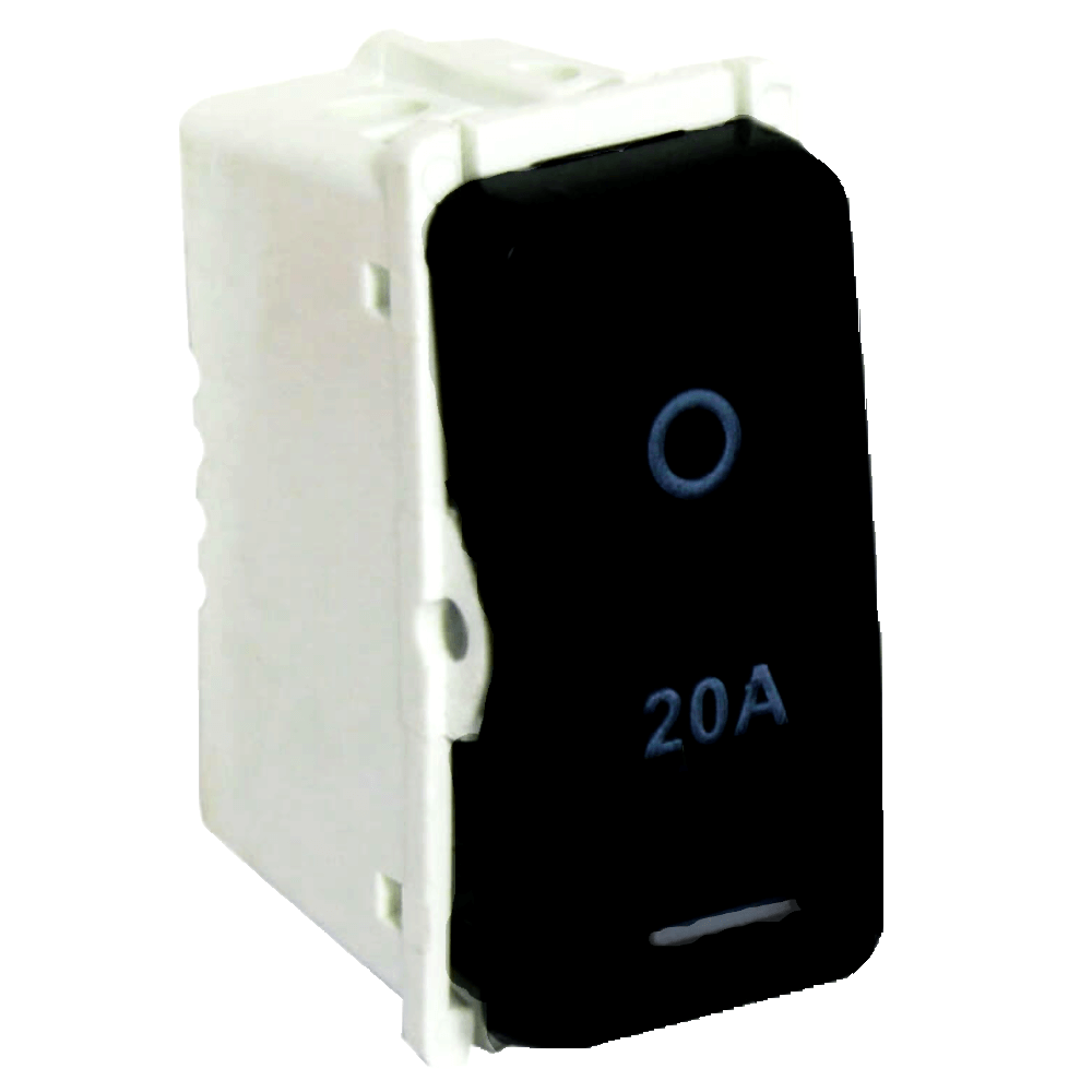 VETI 1 - MODULE 20A 2P NO LOCATOR ISOLATOR MODULE BLACK