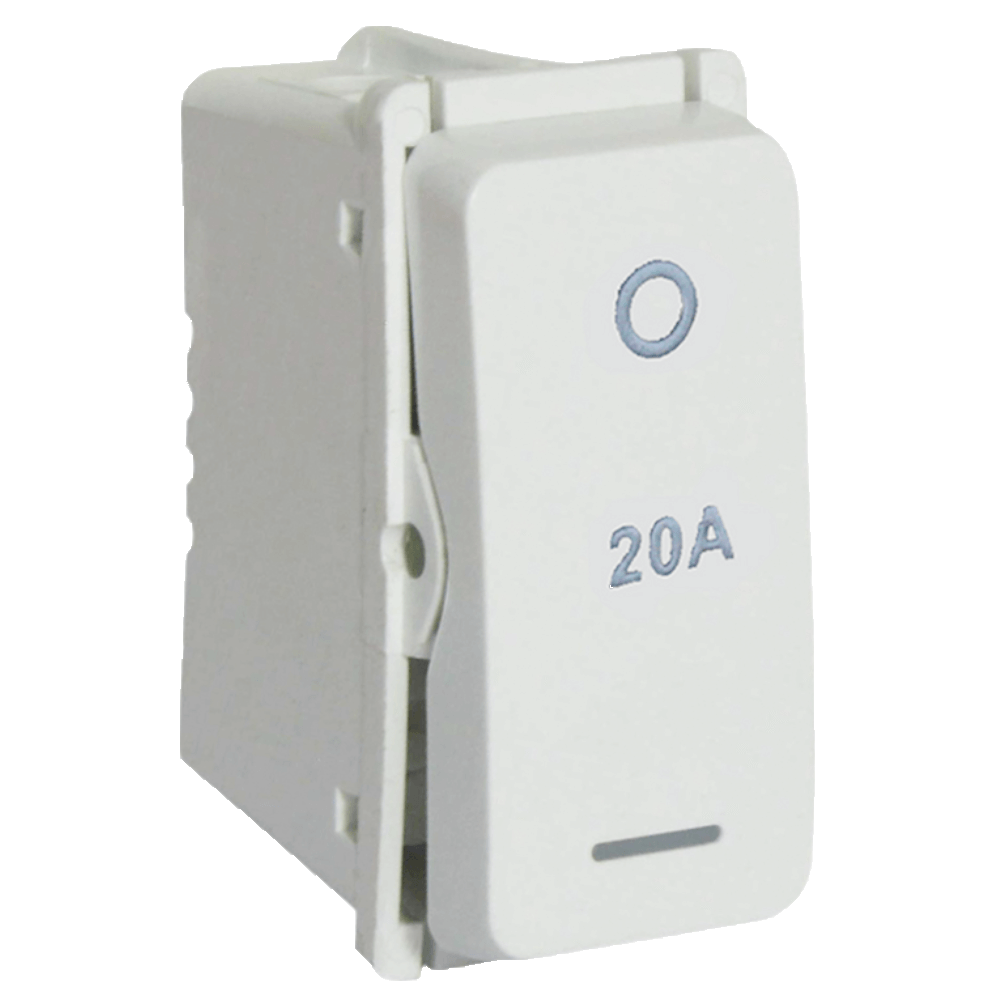 VETI 1 - MODULE 20A 2P NO LOCATOR ISOLATOR MODULE WHITE