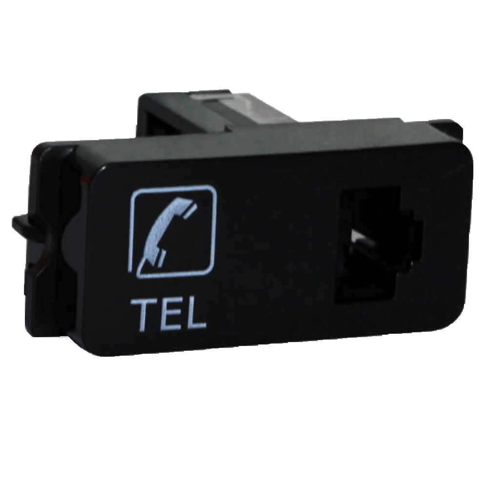 VETI 1 - MODULE TELEPHONE SOCKET OUTLET BLACK