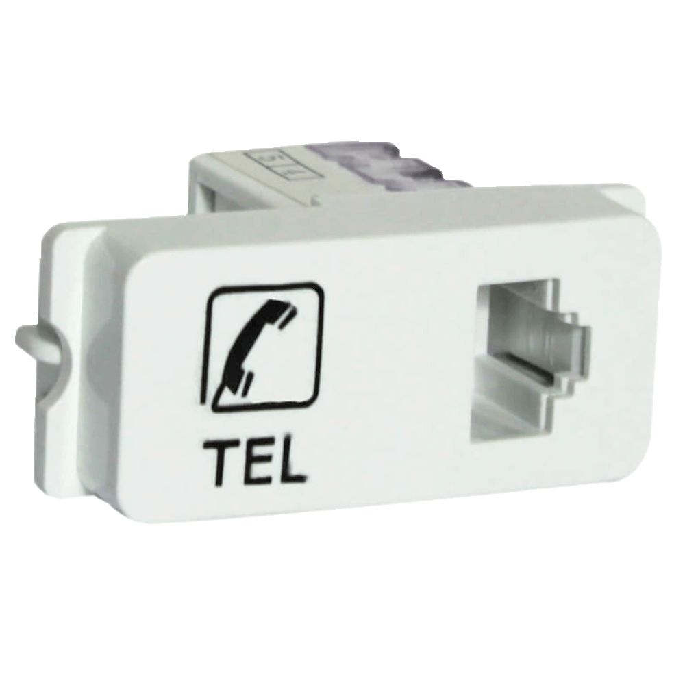VETI 1 - MODULE TELEPHONE SOCKET OUTLET WHITE