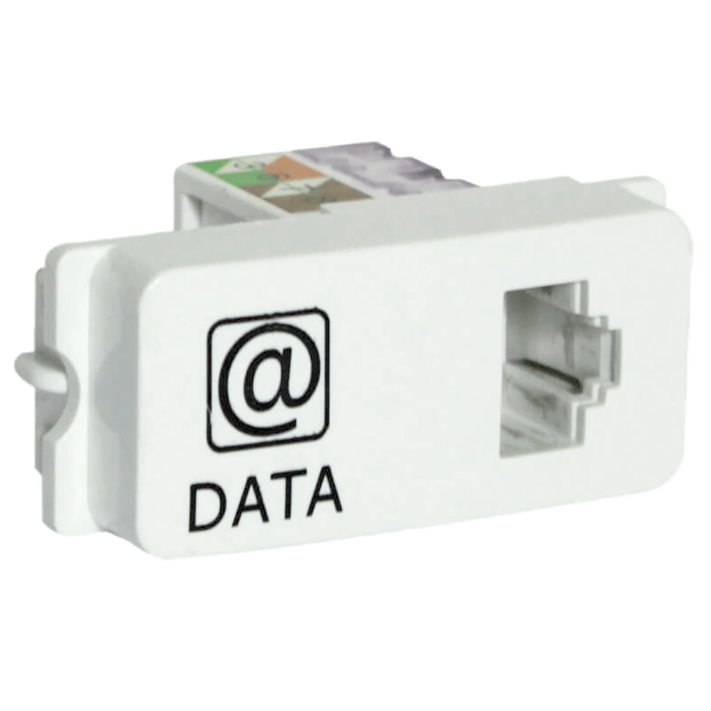 VETI 1 - MODULE DATA RJ45 KEYSTONE SOCKET OUTLET WHITE