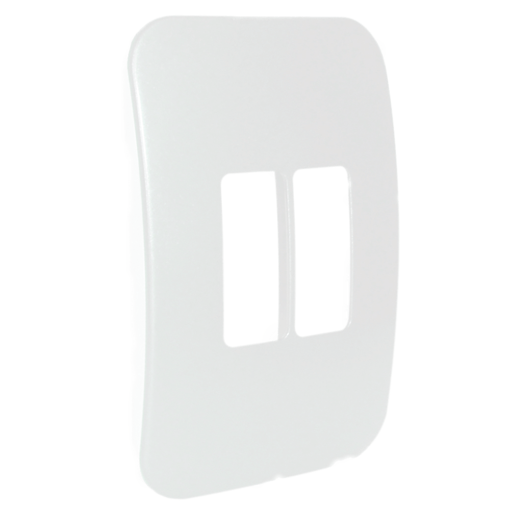 VETI 1 - 2MOD 2XSINGLE MOD VERTICAL COVER PLATE ONLY 4X2 WHITE