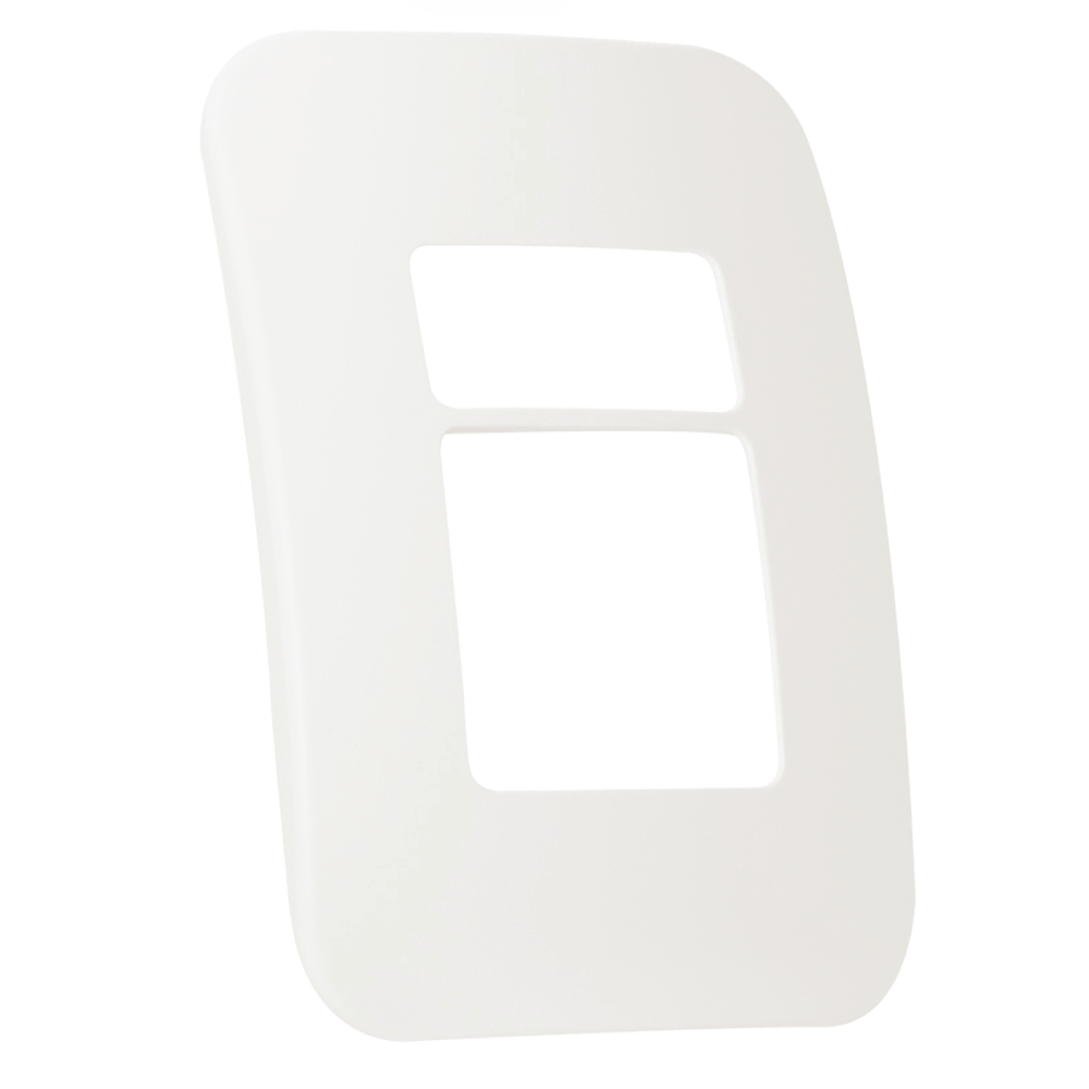 VETI 1 - 2MOD 1XSINGLE MOD+1XDOUBLE MOD VERTICAL COVER PLATE ONLY 4X2 WHITE
