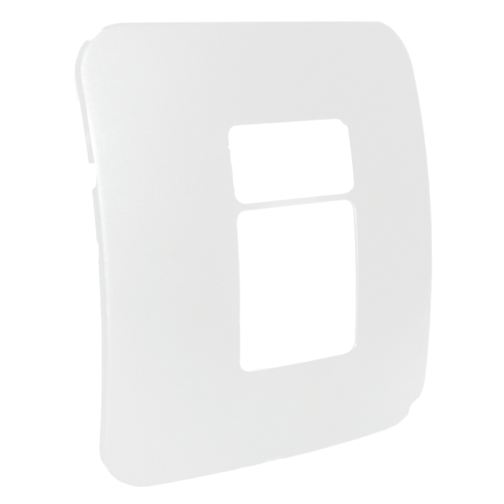 VETI 1 - 2 MOD COVERPLATE WHITE (1XSING 1 XDOUBLE MOD) 4X4 WHITE
