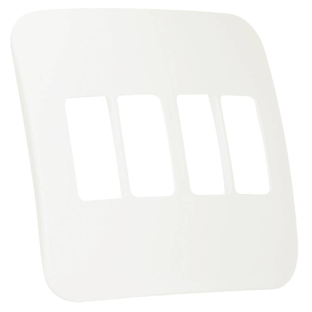 VETI 1 - 4 MOD 4XSINGLE MOD VERTICAL COVER PLATE ONLY 4X4 WHITE