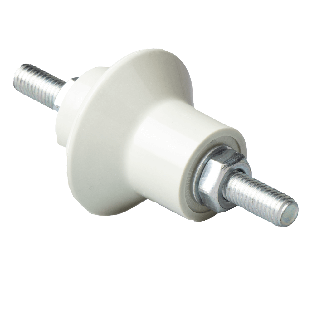 ALLBRO INSULATOR M8 MALE/MALE WHITE (GL8W)