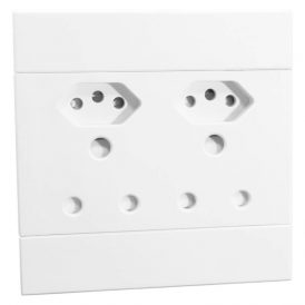 VETI 2  - DOUBLE UNSSO 2X16A RSA 2X16A V-SLIM 4X4 WHITE