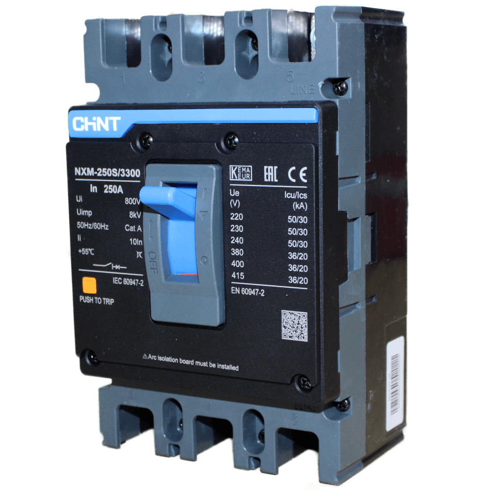 CHINT 250A 3P MCCB 36KA NXM-250S/3P-250A