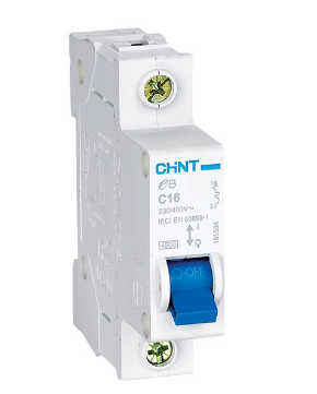 CHINT DIN 16A 1P CIRCUIT BREAKER C-CURVE 3KA (188145)