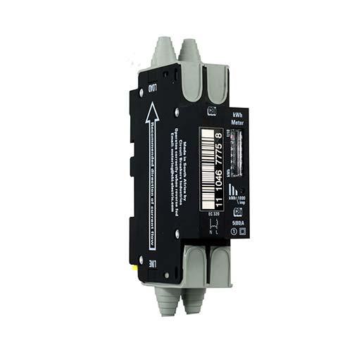 CBI 80A 1P+N KWH METER MINI RAIL BLACK 26MM EC320CM
