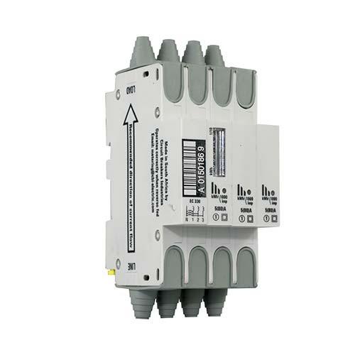 CBI 80A 3P+N KWH METER DIN RAIL WHITE 57MM EC330CD