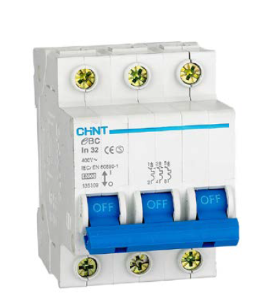 CHINT DIN 25A 3P CIRCUIT BREAKER C CURVE 3KA (188179)