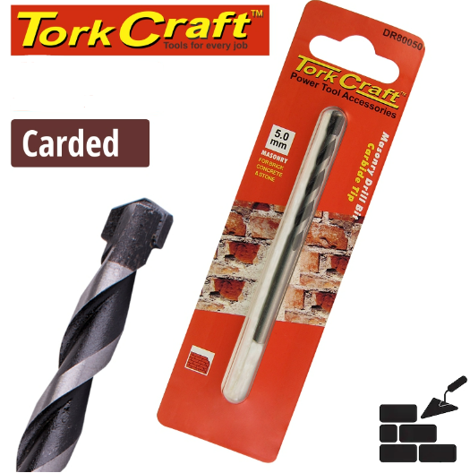 T/CRAFT 10MM DRILL BIT (STD SIZE) MASONRY/BRICK/CONCRETE (CARDED)